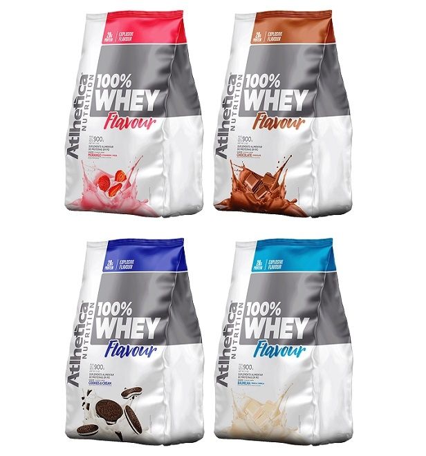 100% Whey Flavour Refil (900g) - Sabor: Baunilha