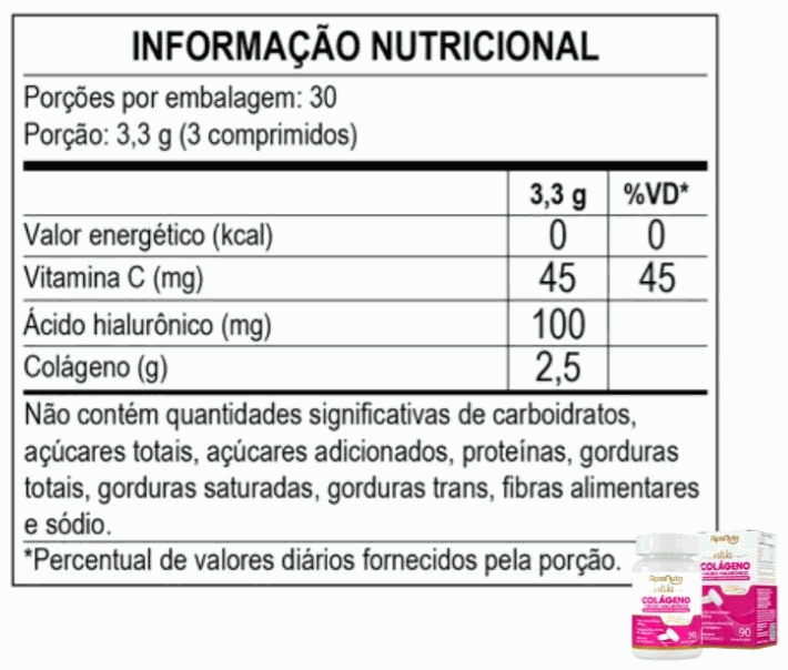 Estiki Colágeno + Ácido Hialurônico (90 comp) - Padrão: Único