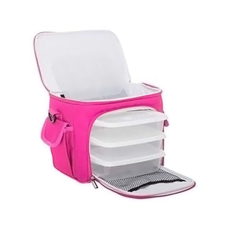Bolsa Térmica 3 Potes - Rosa Fit - Padrão: Único