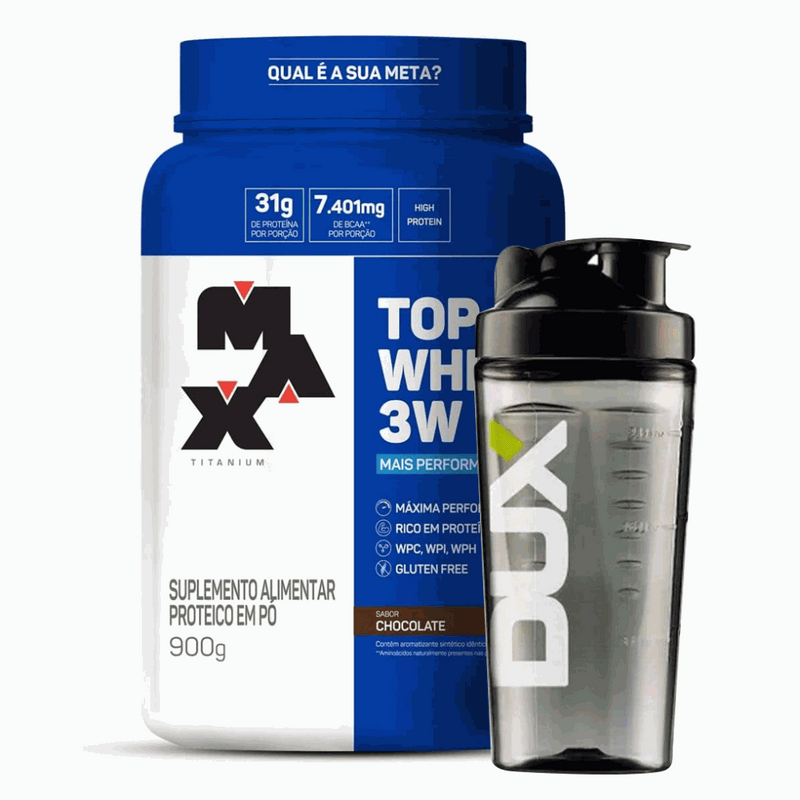 Top Whey 3W (900g) + Coqueteleira