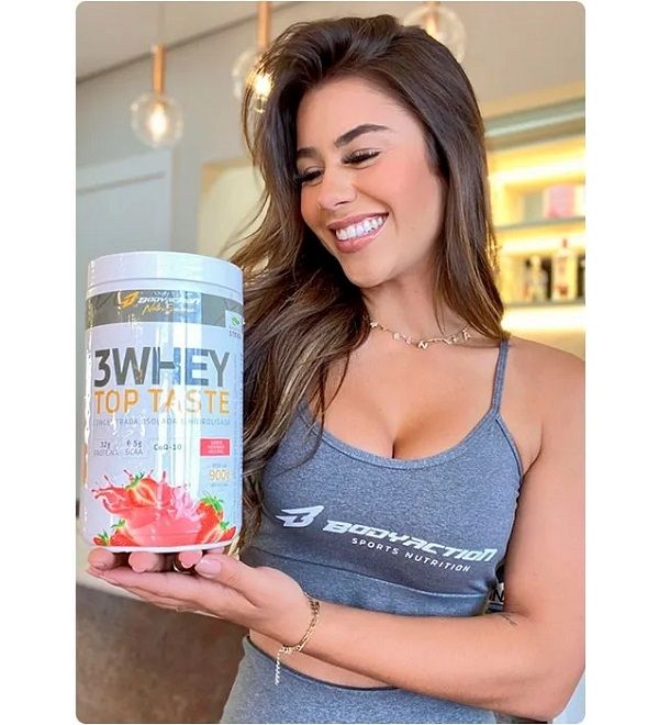 3 Whey Top Taste (900g) - Sabor: Morango
