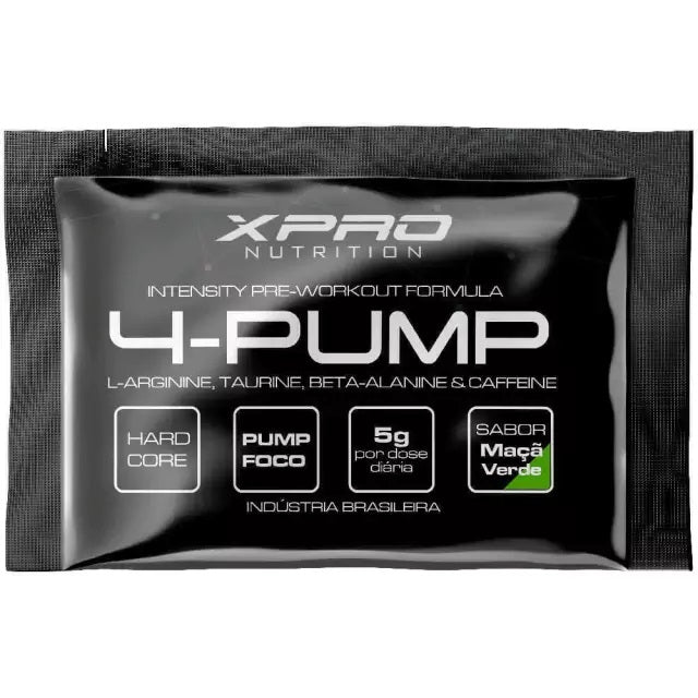 4-Pump Pre-Workout Sachê (5g) - Sabor: Maçã Verde