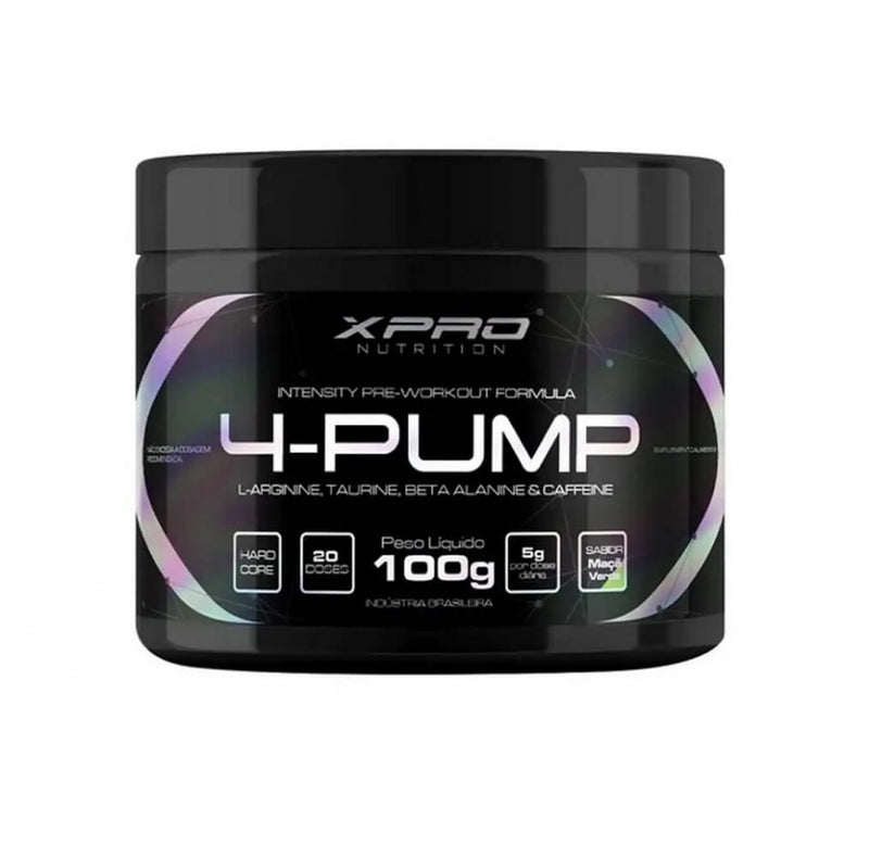 4-Pump Pre-Workout (100g) - Sabor: Maçã Verde