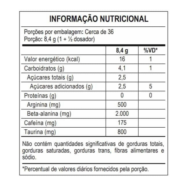 Pre Workout All Day Jorlan Vieira (300g) - Sabor: Frutas Amarelas