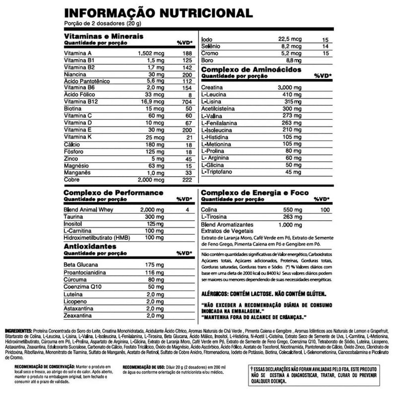 Animal Pack Powder (300g) - Sabor: Strawberry Watermelon