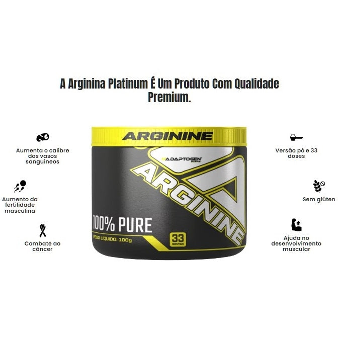 Arginine 100% Pure (100g) - Padrão: Único