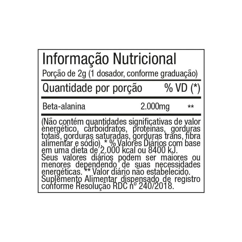 Beta Alanina (300g) - Padrão: Único