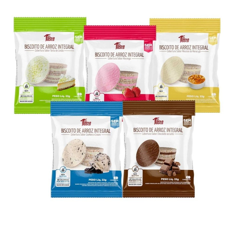 Biscoito de Arroz (22g) - Sabor: Chocolate ao Leite