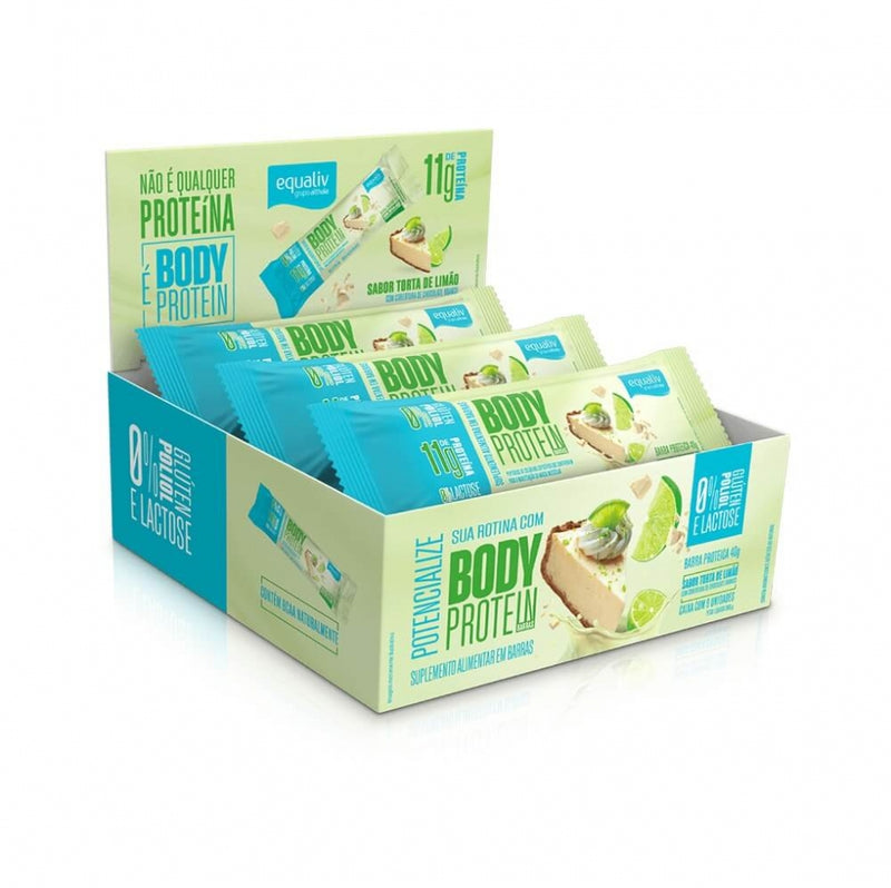 Body Protein Bar (9 unid. 40g) - Sabor: Torta de Limão Cobertura Choc. Branco