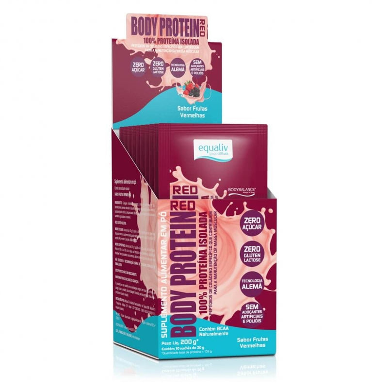 Body Protein Display (10 sachês 20g) - Sabor: Frutas Vermelhas