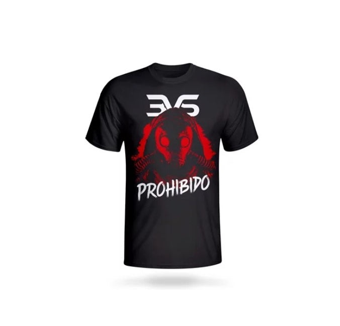 Camiseta Prohibido Preta - Tamanho: G