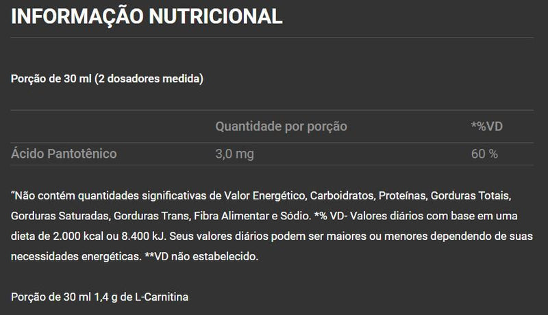 L-Carnitine 1400 Pro Séries (480 ml) - Sabor: Limão