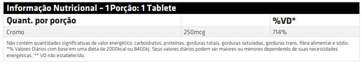 Chromium Picolinate Chelated (100 Tabs) - Padrão: Único