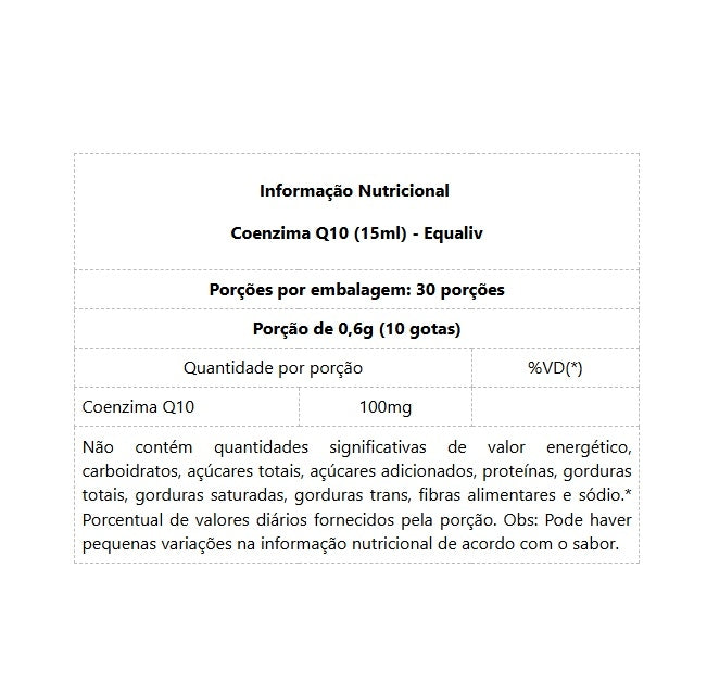 Coenzima Q10 (15ml) - Padrão: Único