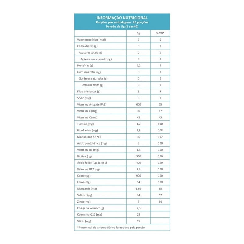 Colágeno Hidrolisado 2 em 1 VERISOL + Q10 (30 Sachês de 5g) - Sabor: Frutas Vermelhas
