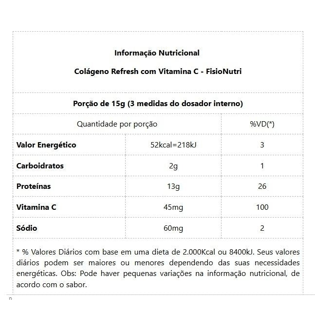 Colágeno Refresh com Vitamina C (300g) - Sabor: Uva