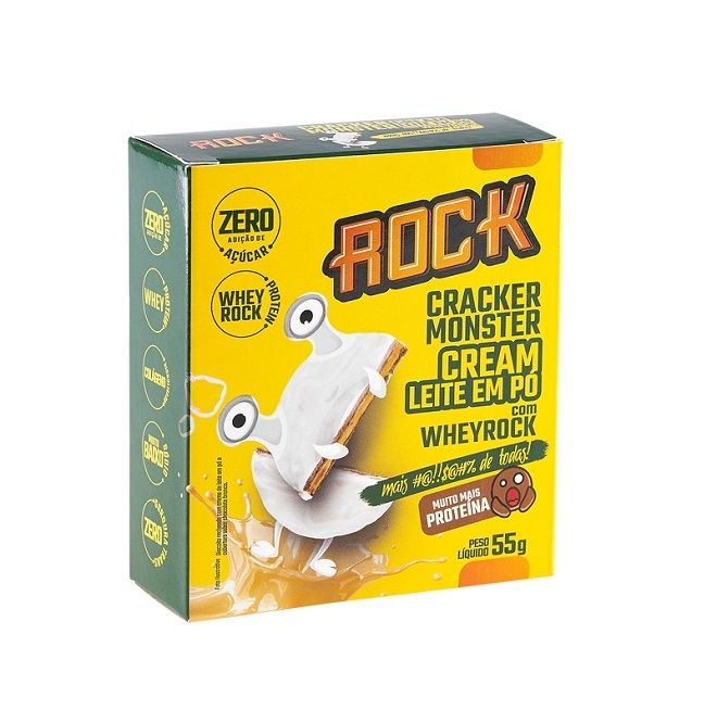 Cracker Monster (55g) - Sabor: Cream Leite em Pó c/ Whey Rock