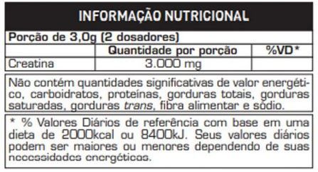 Creatine Monohidratada (300g) - Padrão: Único