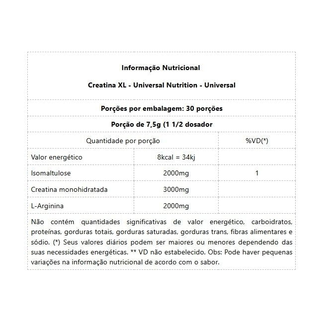 Creatine XL (225g) - Sabor: Melancia