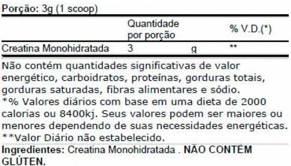 Creatina Monohidratada (300g) - Padrão: Único