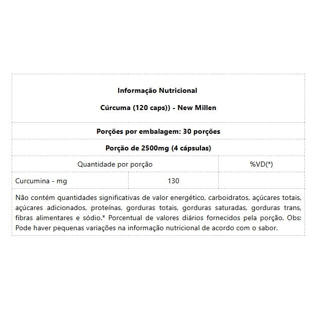 Cúrcuma (120 caps) - Padrão: Único
