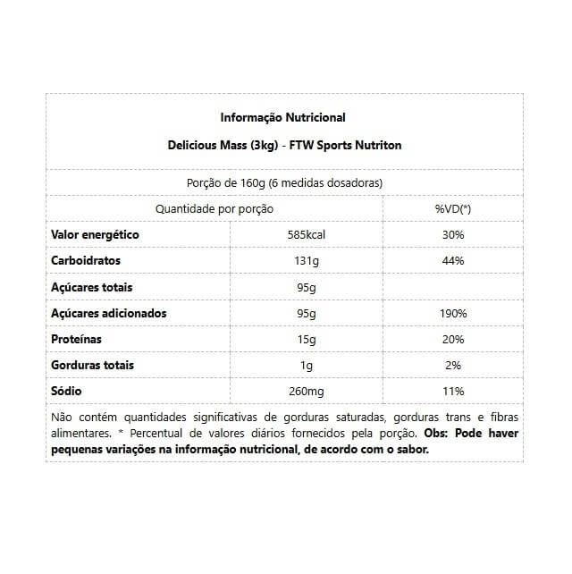 Delicious Mass (1,4kg) - Sabor: Chocolate