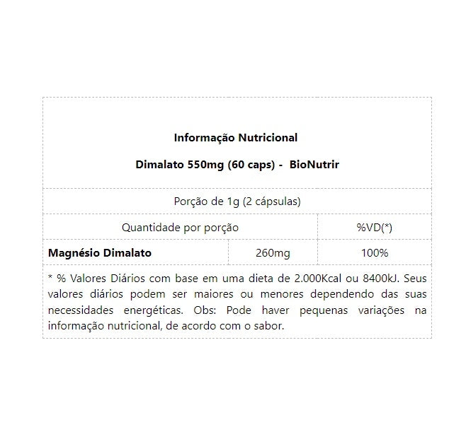 Dimalato 550mg (60 caps) - Padrão: Único