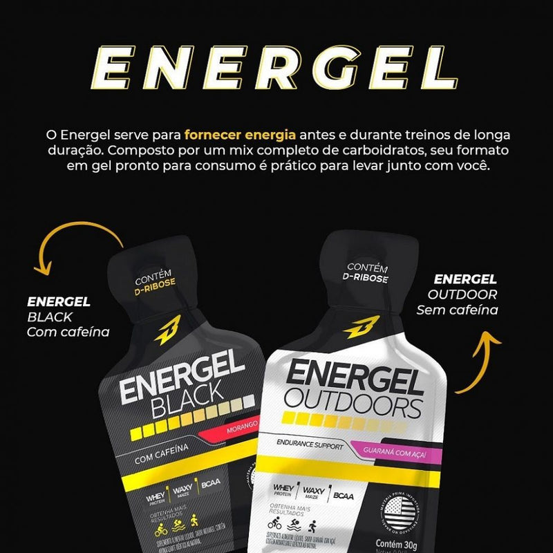 Energel Outdoors Caixa com 10 Sachês (300g) - Sabor: Tangerina