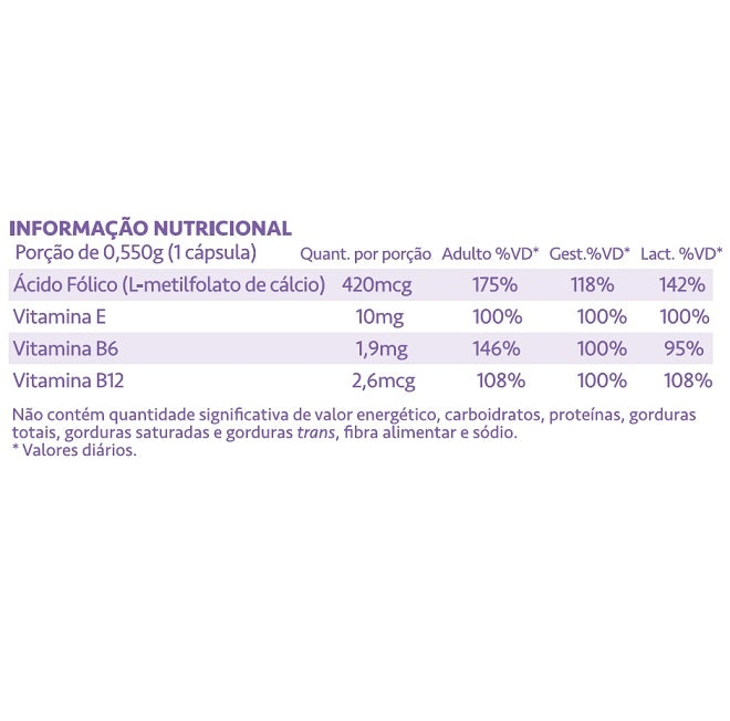 Folidex Metilfolato + Vitaminas (60 caps) - Padrão: Único