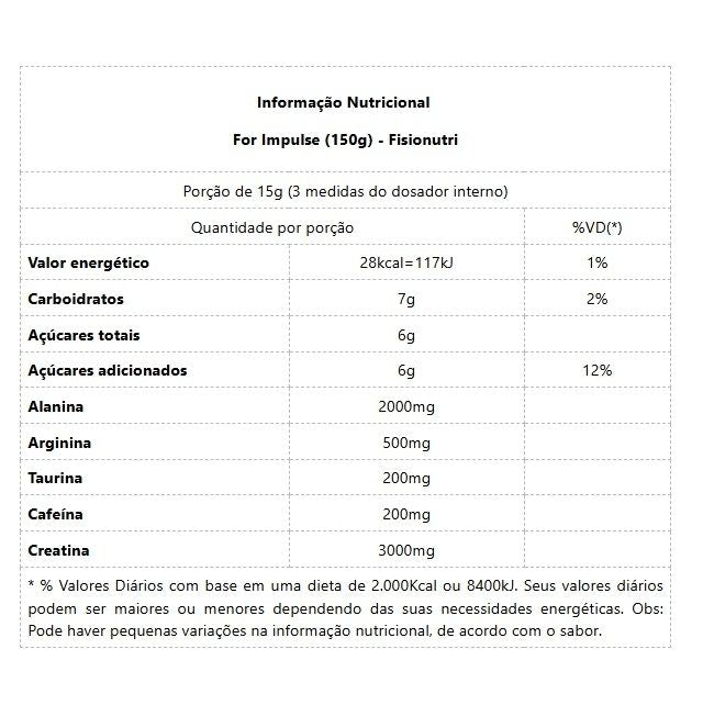 For Impulse (150g) - Sabor: Açai com Guaraná