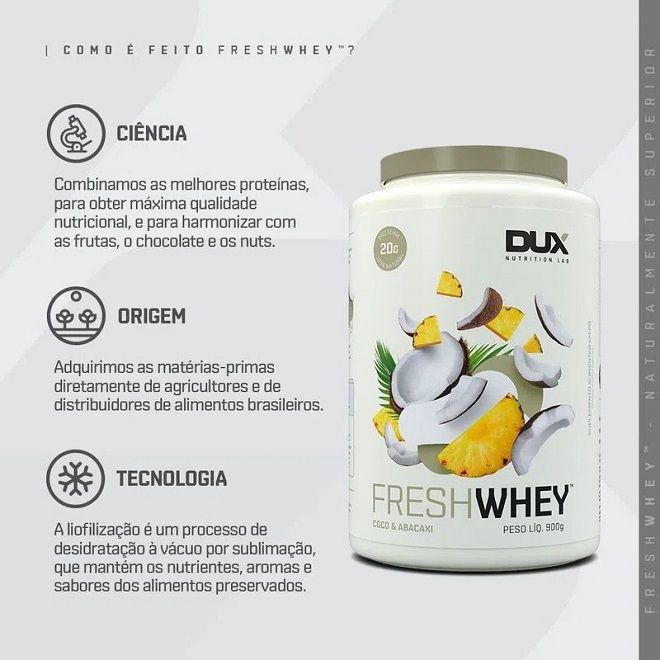 Fresh Whey (900g) - Sabor: Abacaxi e Coco