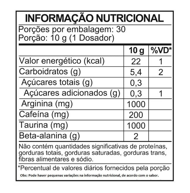 Full Tilt Extreme Pre-Workout (300g) - Sabor: Tangerina