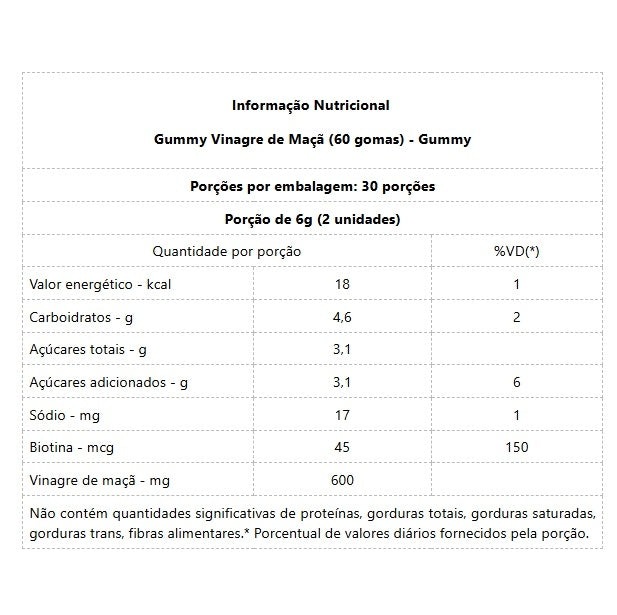 Gummmy Apple Cider Vinegar (60 gomas) - Sabor: Cereja