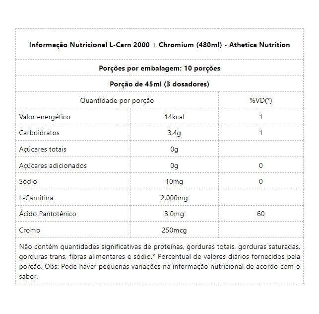 L-Carn 2000 + Chromium (480ml) - Sabor: Uva