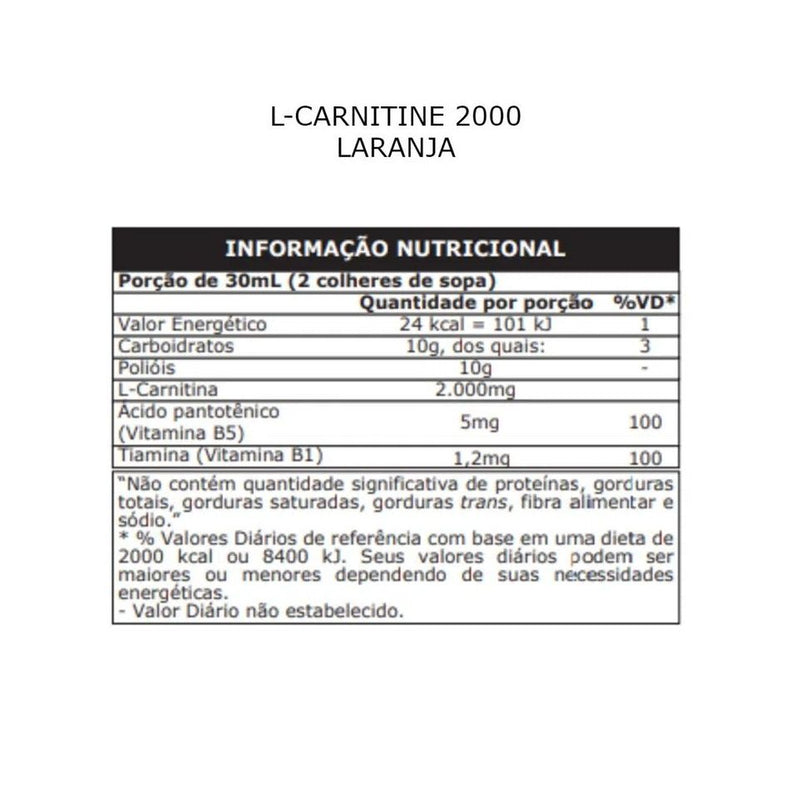 L-Carnitine 2000 (400 ml) - Sabor: Laranja