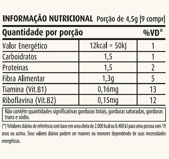 Levedo de Cerveja 500mg (400 comprimidos) - Padrão: Único