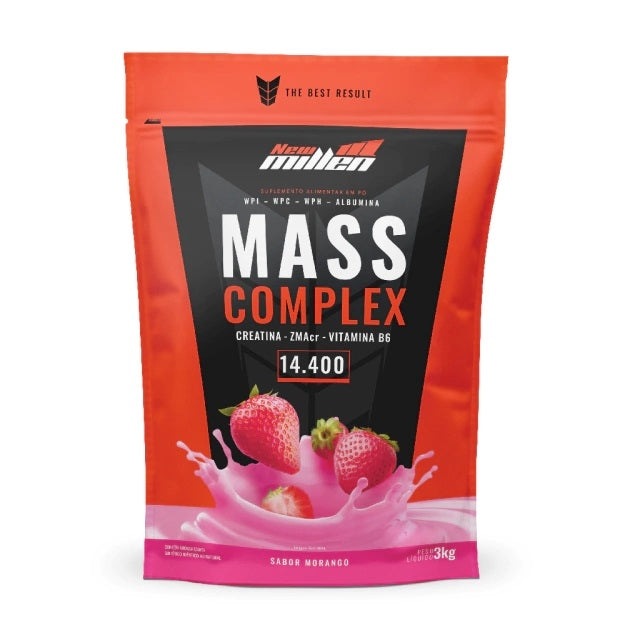 Mass Complex 14.400 (3kg) - Sabor: Morango