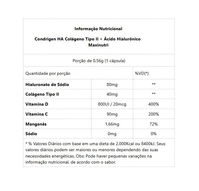 Condrigen Ultra Colágeno Tipo II + MDK (60 caps) - Padrão: Único