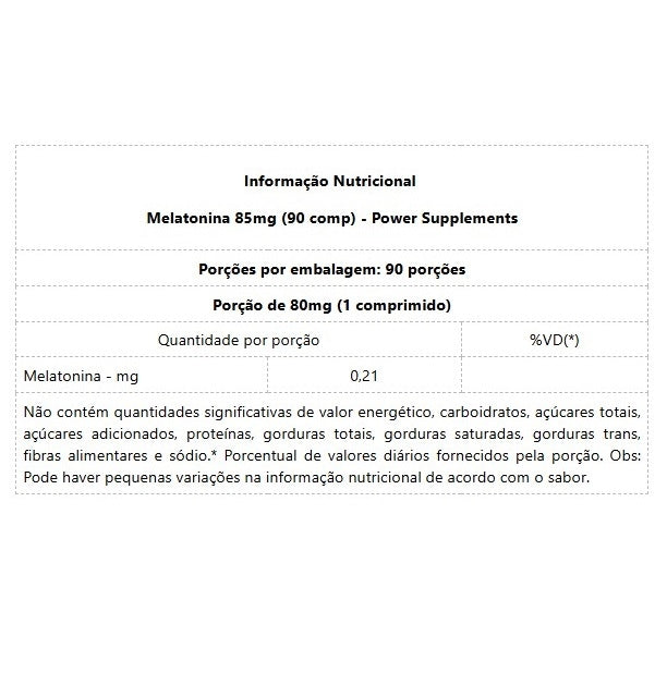 Melatonina 85mg (90 comp) - Padrão: Único