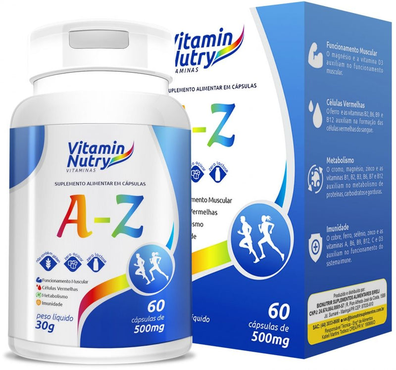 A-Z Multivitamínico 500mg (60 caps) - Padrão: Único