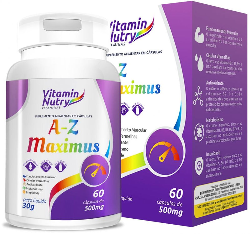 A-Z Maximus 500mg (60 caps) - Padrão: Único