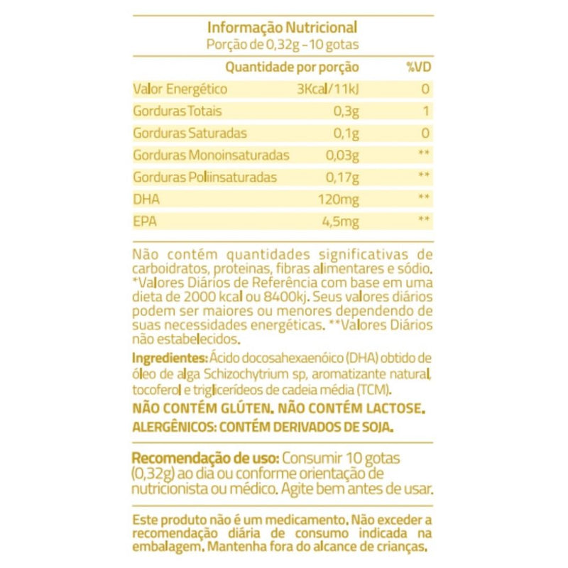 DHA Ômega Liquid (30ml) - Sabor: Laranja