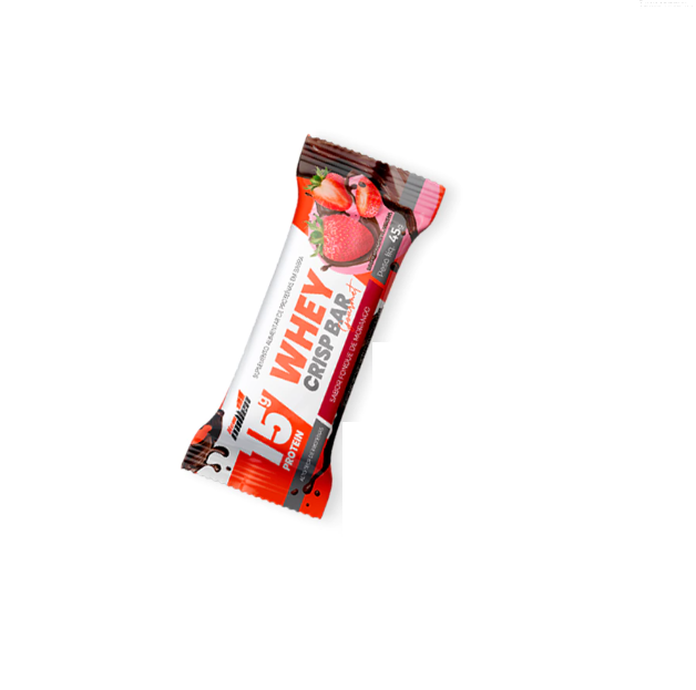 Whey Crisp Bar Gourmet (45g) - Sabor: Fondue de Morango