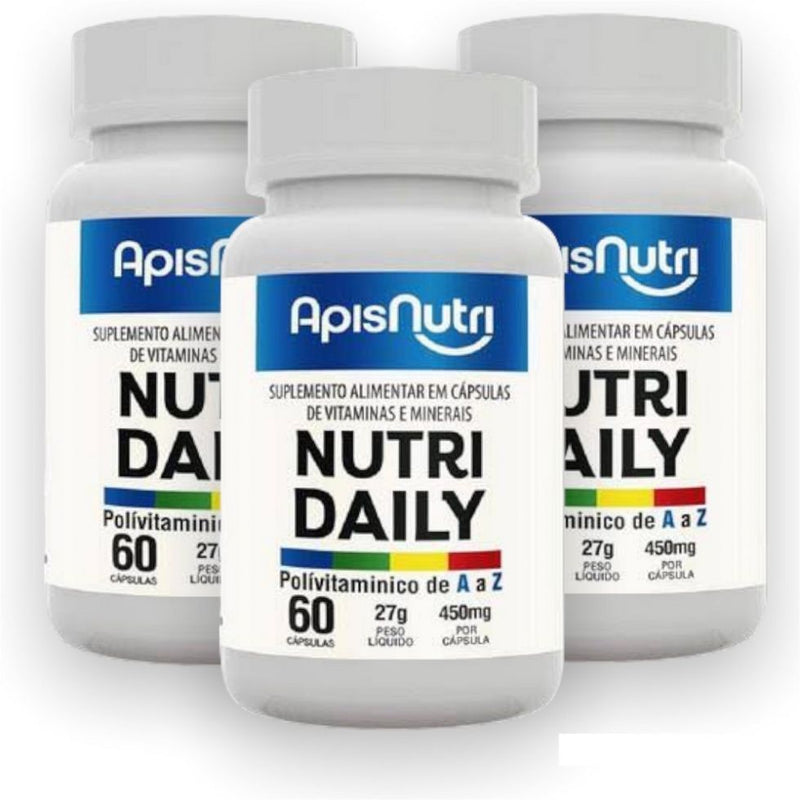 Nutri Daily Polivitaminico A-Z - 450mg (60 caps) - 3 unidades