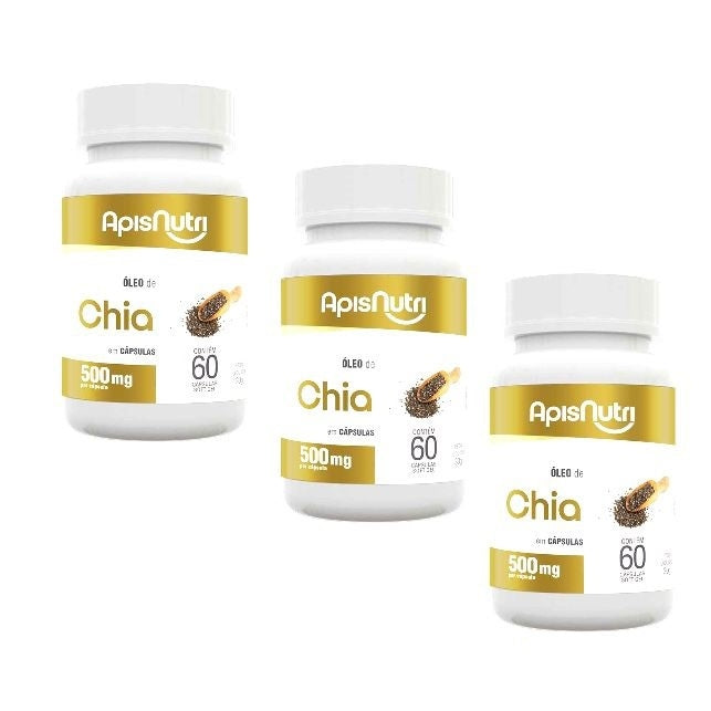 Óleo de Chia 500mg (60 caps) - Padrão: Único