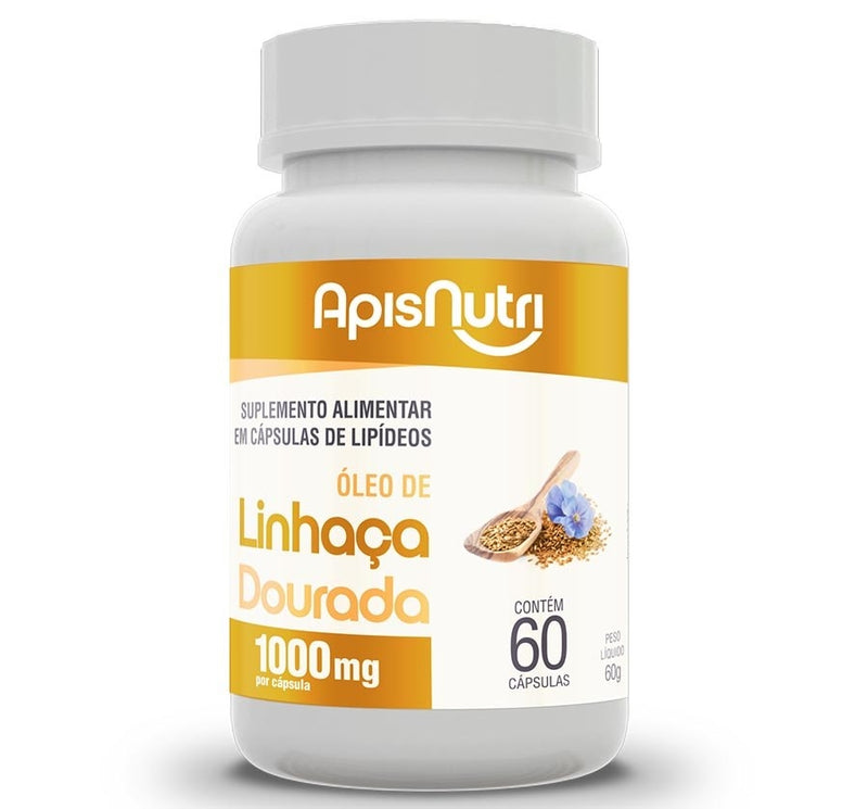 Óleo de Linhaça Dourada 1000mg (60 caps) - Padrão: Único