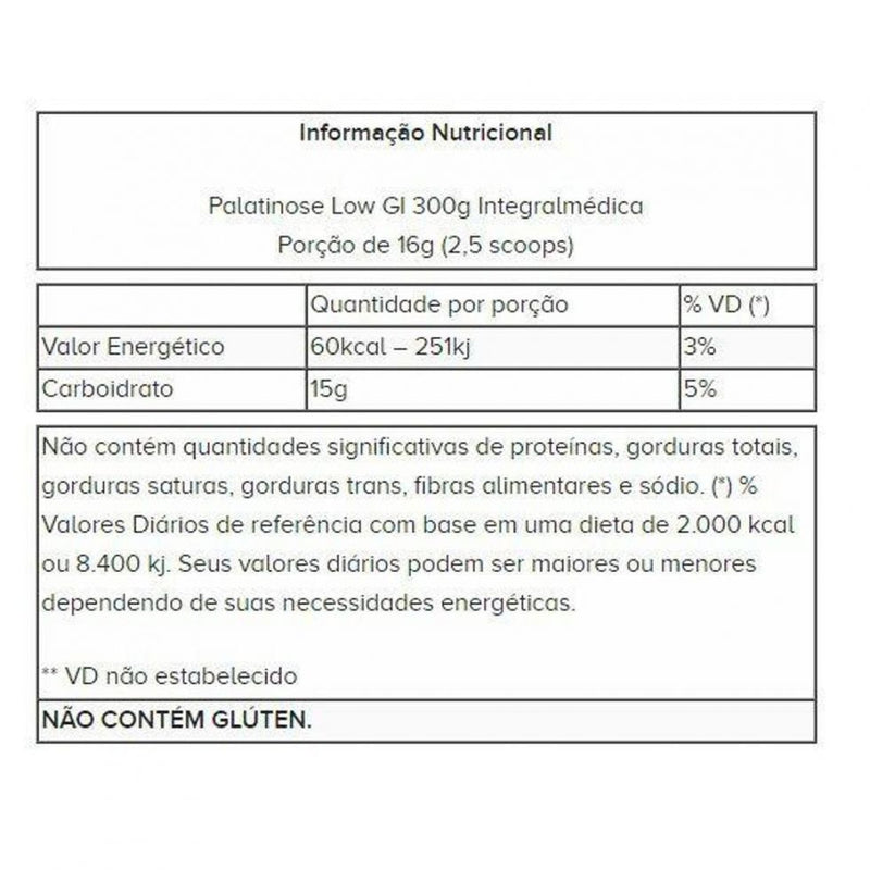 Palatinose (300g) - Sabor: Neutro