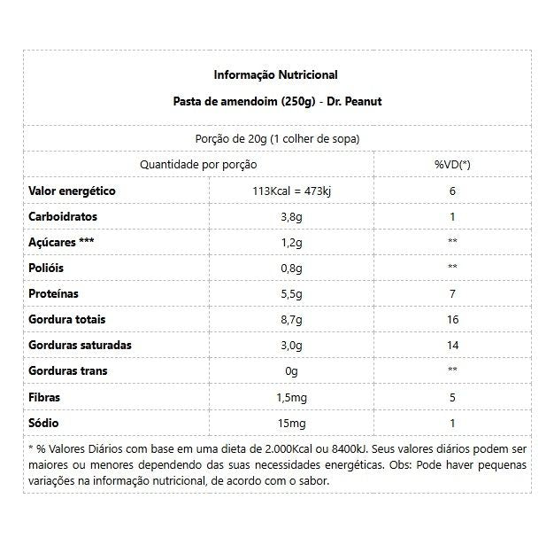 Pasta de Amendoim (250g) - Sabor: Bueníssimo