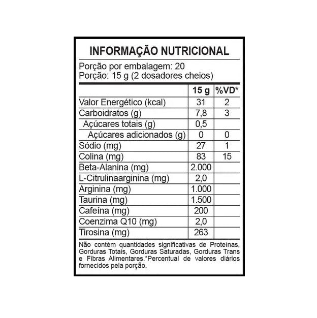 X7 Original Pre-Workout (300g) - Sabor: Citrus Orange e Lemon