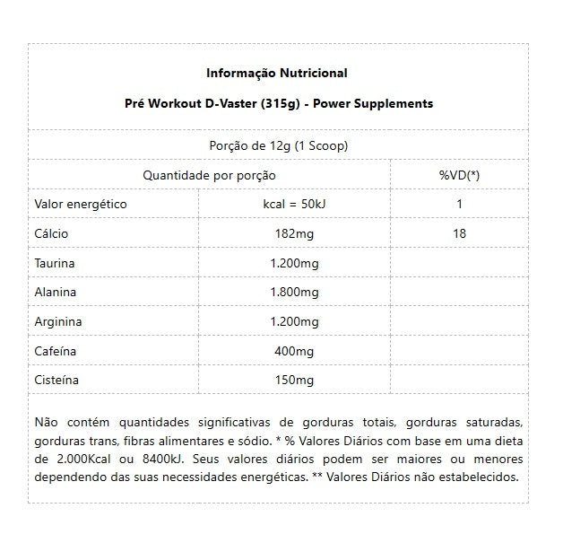 Pré Treino D-Vaster (315g) - Sabor: Uva Alienígena